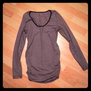 Stripped maternity shirt
